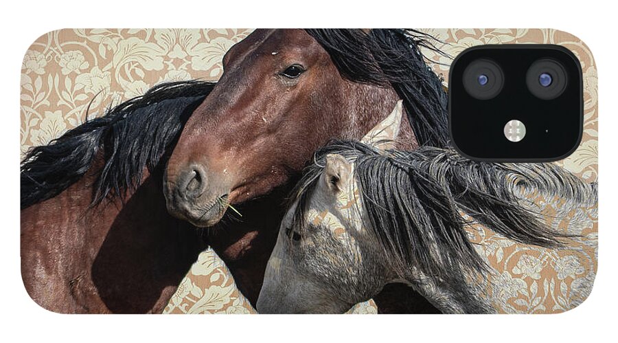 Wild Horses iPhone 12 Case featuring the photograph Trying to fit in by Mary Hone