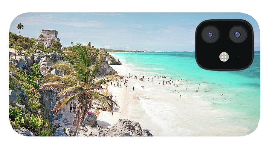 Water's Edge iPhone 12 Case featuring the photograph Tulum Beach by M Swiet Productions