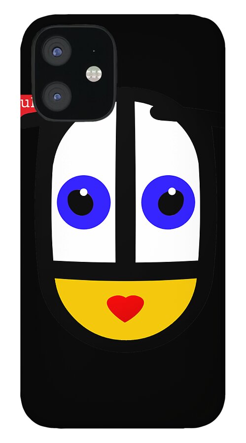 Ubabe Black Style iPhone 12 Case featuring the digital art uBABE Black by Ubabe Style
