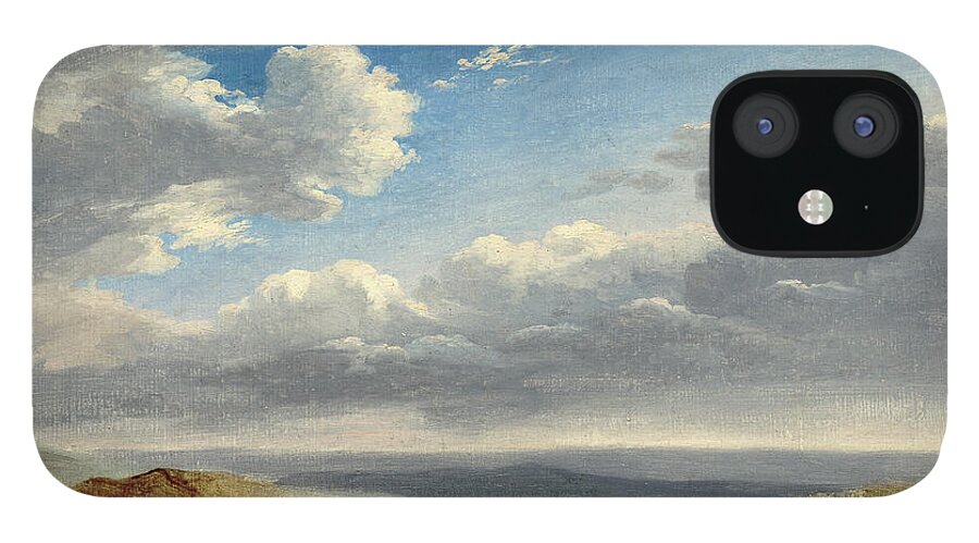 B1019 iPhone 12 Case featuring the painting Valenciennes: Study, C1782 by Pierre-henri De Valenciennes