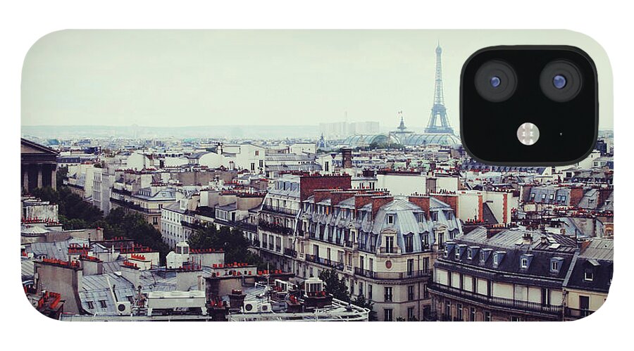 Eiffel Tower iPhone 12 Case featuring the photograph View Of Paris Rooftops by Photographed By Andrew Gulik