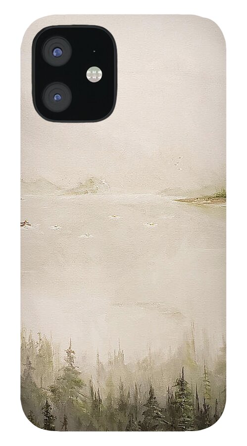 Orpheus iPhone 12 Case featuring the painting Waiting For The Eagle To Come by James Andrews