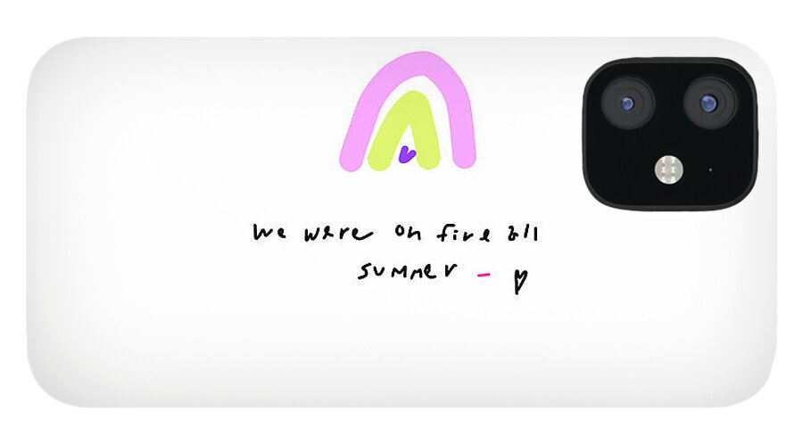 California iPhone 12 Case featuring the drawing We Were on Fire All Summer by Ashley Rice