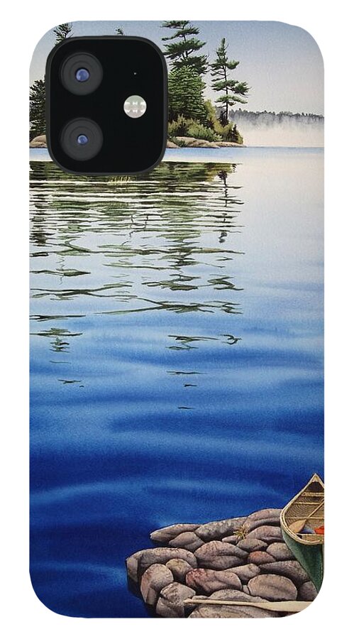 Summer iPhone 12 Case featuring the painting Whispering Waters by Karen Richardson