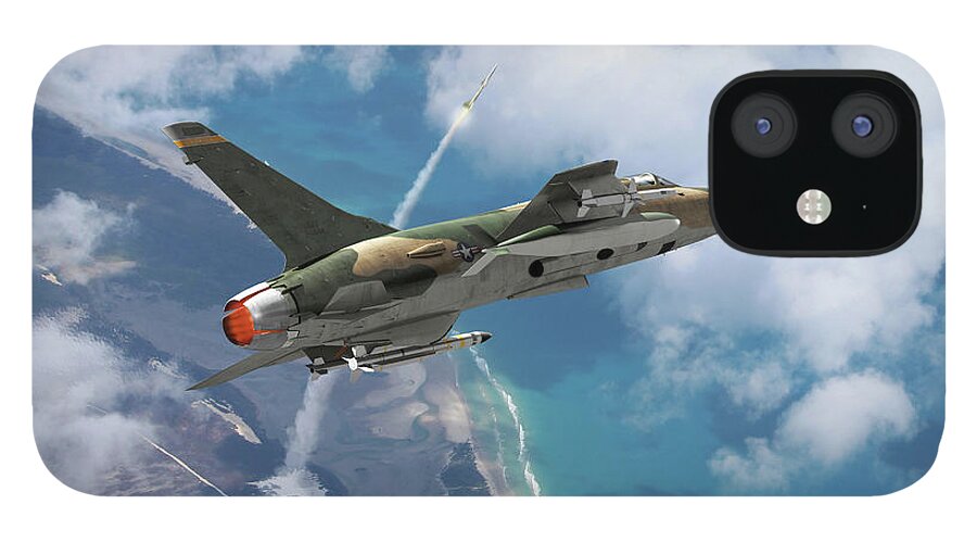 Vietnam iPhone 12 Case featuring the digital art Wild Weasel - Cropped by Mark Donoghue