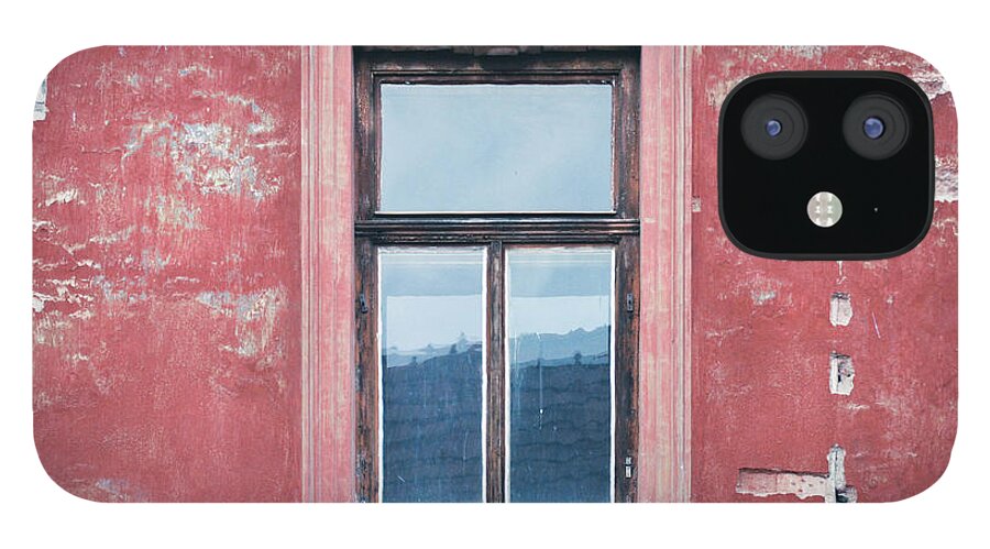 Tranquility iPhone 12 Case featuring the photograph Window, Plaster, Unrenovated Red House by By Dornveek Markkstyrn