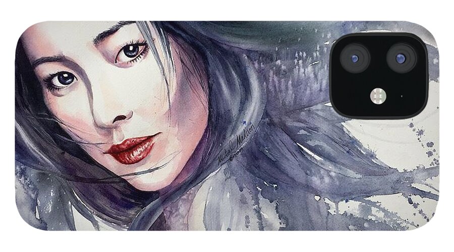 Goddess iPhone 12 Case featuring the painting Winter Storm by Michal Madison