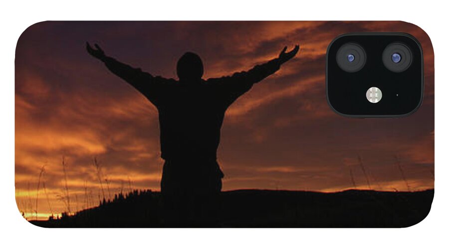 Disbelief iPhone 12 Case featuring the photograph Worship Silhouette by Imaginegolf