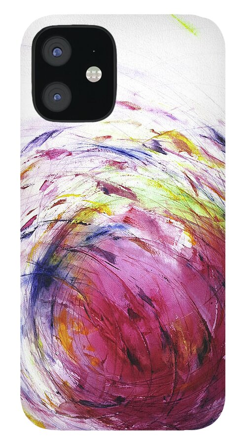  iPhone 12 Case featuring the painting 'Keep it Rolling' #1 by Petra Rau