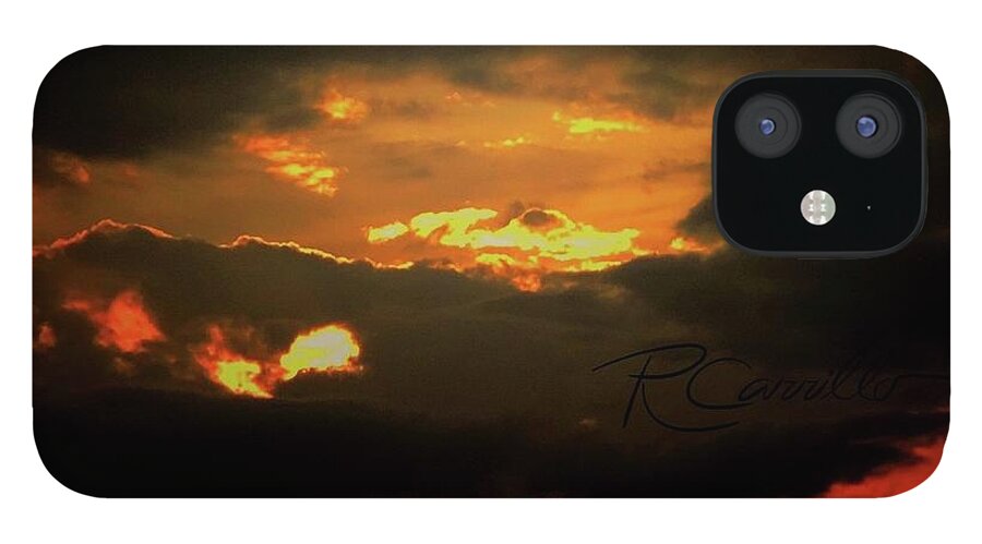 Sahara Dust Sunsets Sunsets Chroma Sunsets iPhone 12 Case featuring the photograph Sahara Sunset #1 by Ruben Carrillo