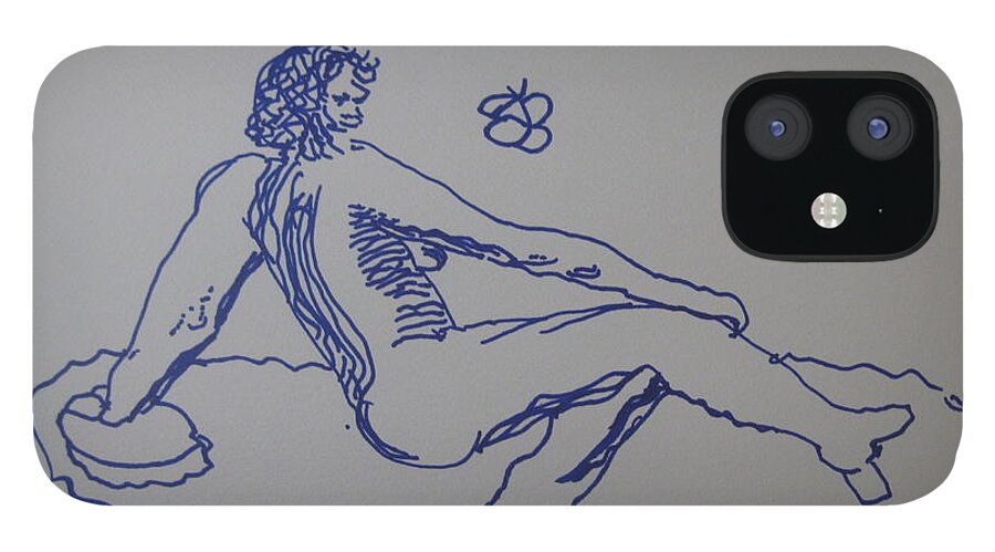  iPhone 12 Case featuring the drawing 102-1154 by AJ Brown
