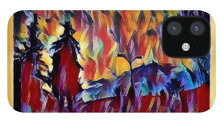 Abstract Abstractart Art Fineart Nature Sky Urban iPhone 12 Case featuring the photograph Abstract sky #2 by Steven Wills