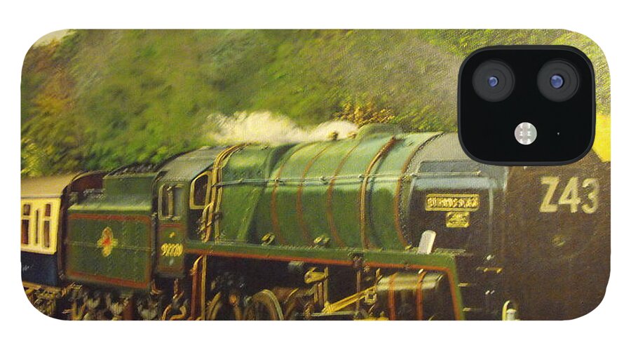 Steam Train iPhone 12 Case featuring the painting Steam Train #2 by HH Palliser