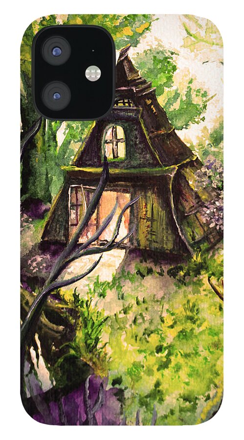 Beautiful iPhone 12 Case featuring the painting Home #1 by Medea Ioseliani