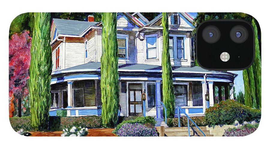 Placer Arts iPhone 12 Case featuring the painting #518 Haman House #518 by William Lum