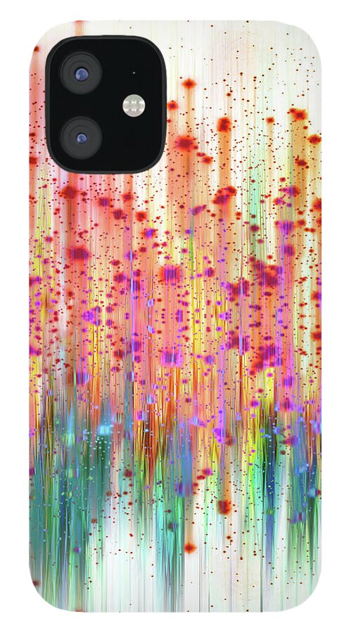 Spring Flowers iPhone 12 Case featuring the painting A Delight of Flowers in A Spring Sun Shower by Neece Campione