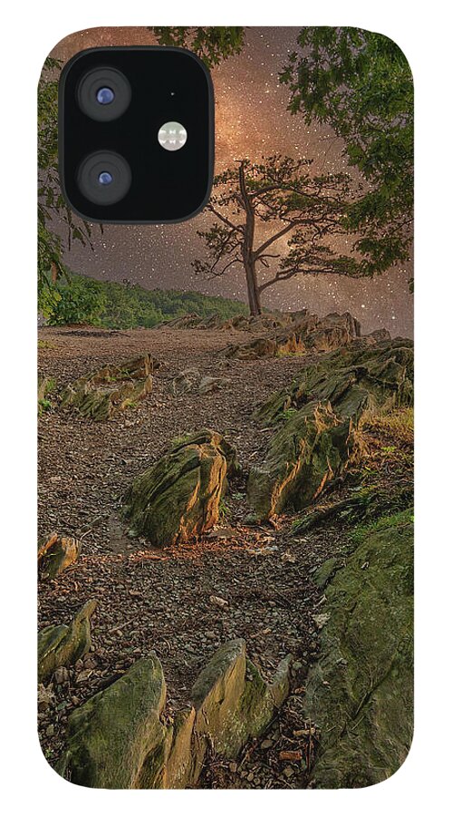 North Carolina iPhone 12 Case featuring the digital art A Raven by Night fx by Dan Carmichael