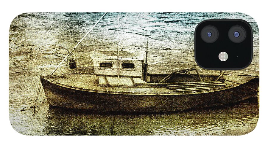 Tugboat iPhone 12 Case featuring the photograph A watercolour picture of a tugboat by Pics By Tony