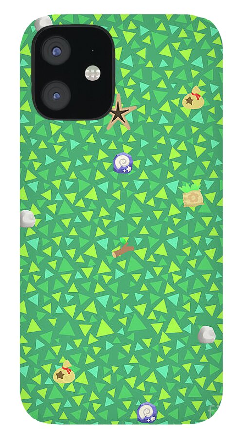 Animal Crossing Grass Pattern iPhone 12 Case by Neokawaii - Fine Art America