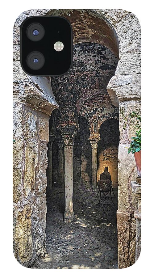Building iPhone 12 Case featuring the photograph Arab Baths of Mallorca by Portia Olaughlin