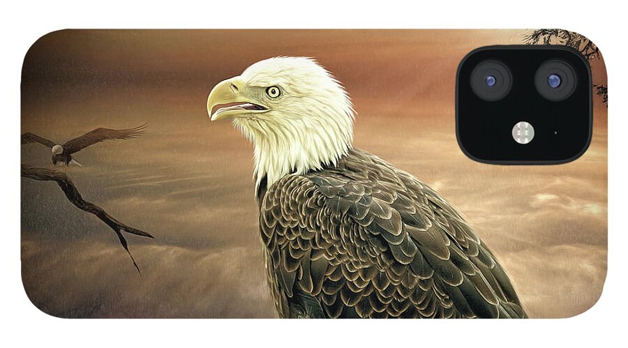 Bald Eagle iPhone 12 Case featuring the digital art Ari by Maggy Pease