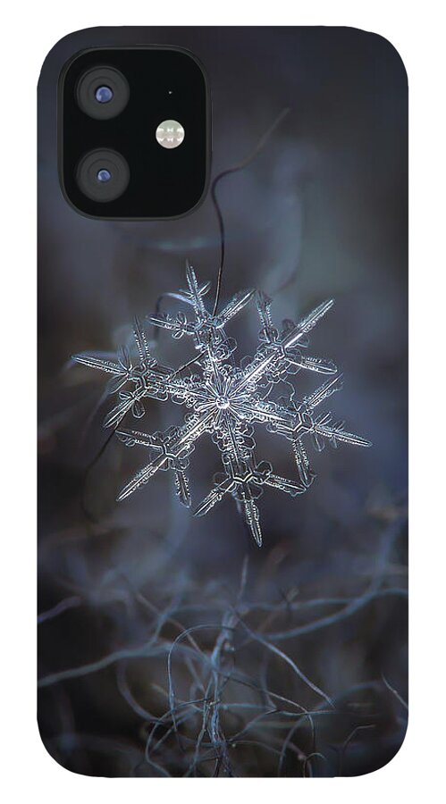 Snowflake iPhone 12 Case featuring the photograph Snowflake photo - Rigel by Alexey Kljatov