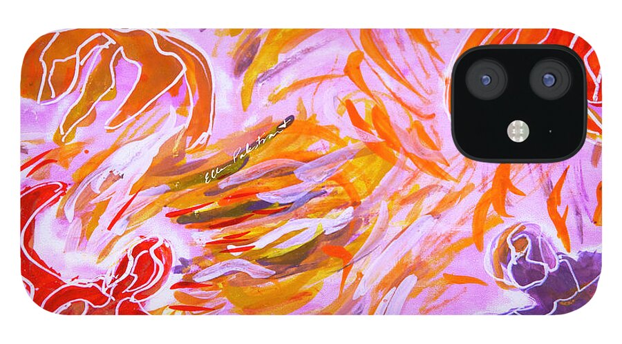 Wall Art iPhone 12 Case featuring the painting Looking at Our World From Way Up High by Ellen Palestrant
