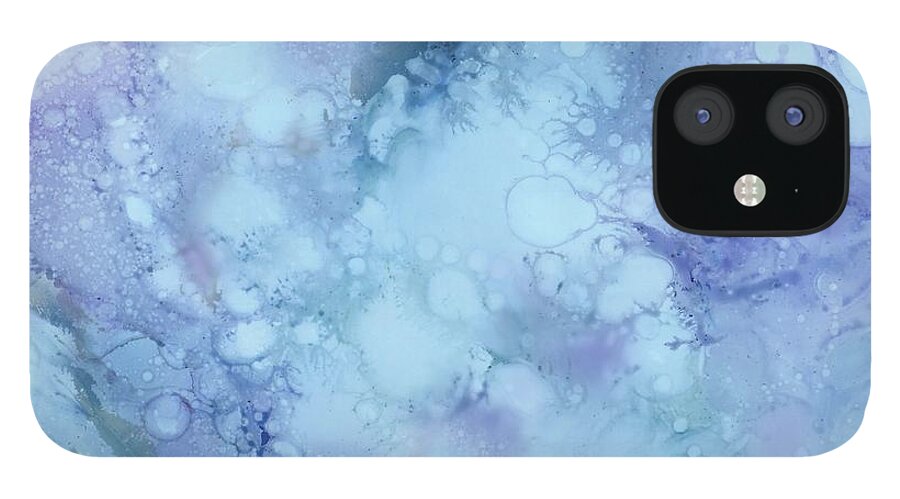 Blue iPhone 12 Case featuring the painting Atlantis 1 by Gail Marten