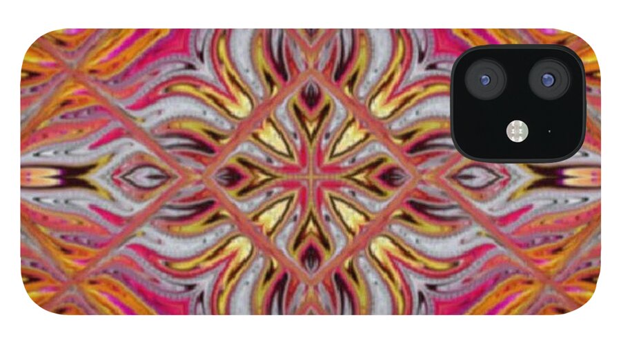  iPhone 12 Case featuring the digital art August Sun by Designs By L