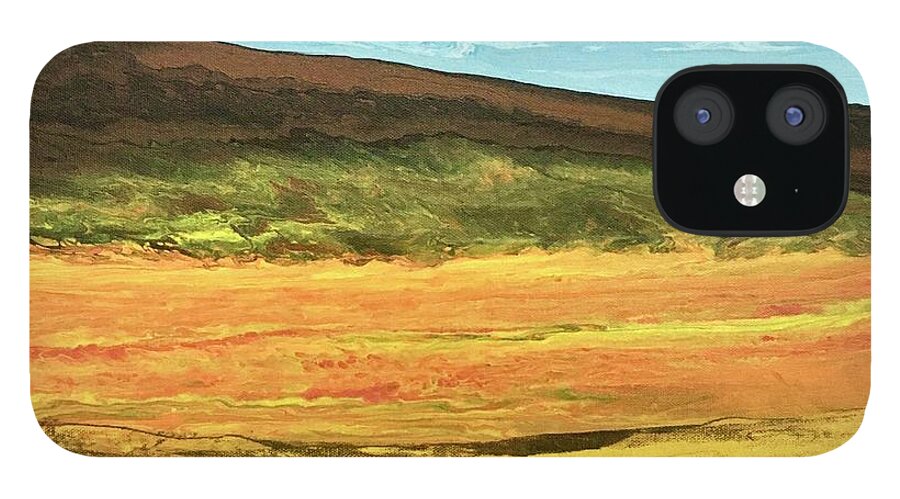Acrylic iPhone 12 Case featuring the painting Autumn by Artcetera By LizMac