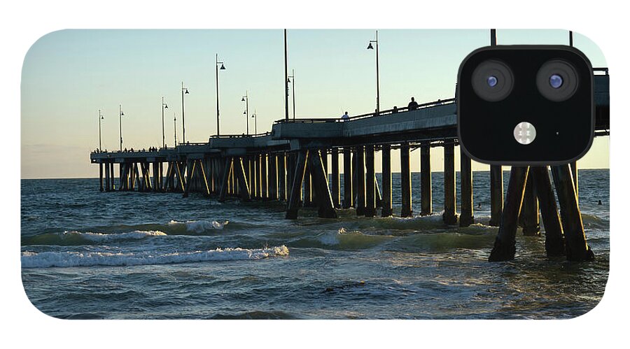 Pier iPhone 12 Case featuring the photograph Beautiful Seascape of the Venice Pier by Mark Stout