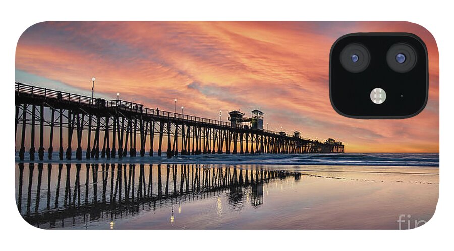 Beach iPhone 12 Case featuring the photograph Big Reflections at Low Tide by David Levin