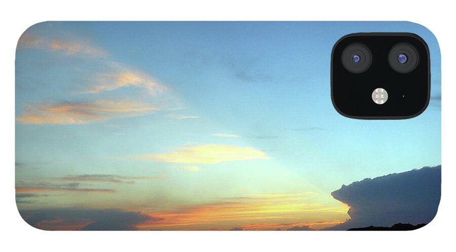 Sunset iPhone 12 Case featuring the photograph Big Sky Diagonal Sunset by Katie Keenan