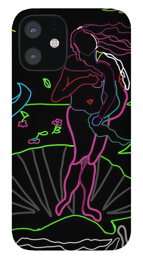 Birth Of Venus iPhone 12 Case featuring the digital art Birth of Venus in Progress by Aisha Isabelle