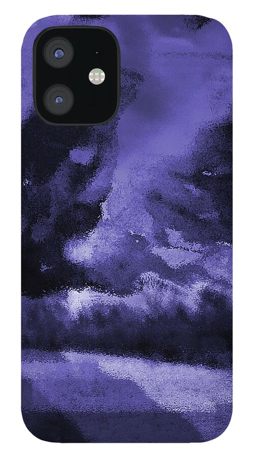 Landscape iPhone 12 Case featuring the photograph Blue Semi-Abstract Landscape by Itsonlythemoon -