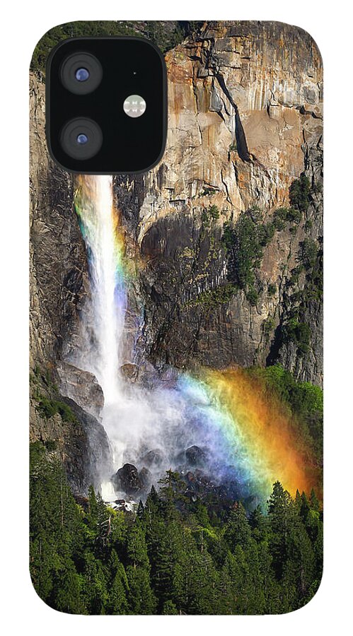 Yosemite iPhone 12 Case featuring the photograph Bridalveil Falls Rainbow by Gary Johnson