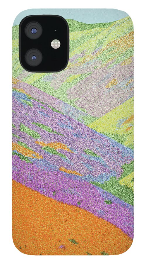 Landscape iPhone 12 Case featuring the painting California Mega Bloom by Doug Miller