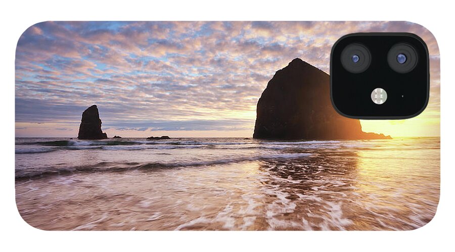 Sunset iPhone 12 Case featuring the photograph Cannon Beach Sunset Classic by Darren White