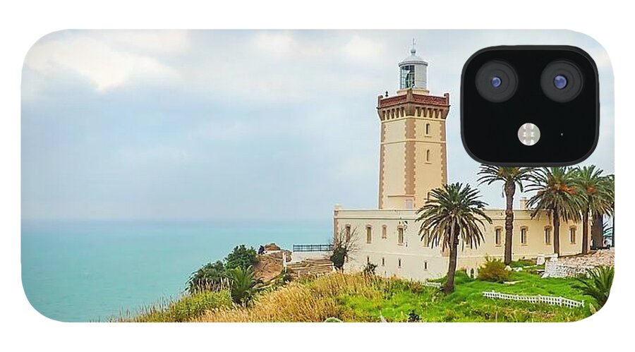Lighthouse iPhone 12 Case featuring the photograph Cape Spartel Lighthouse Tangier, Morocco by Rebecca Herranen