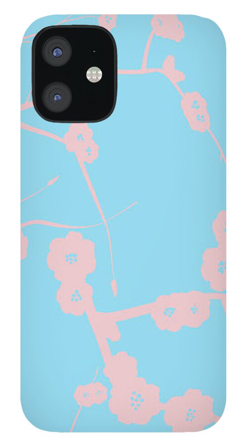 Easter iPhone 12 Case featuring the mixed media Cherry Blossom Easter Egg by Moira Law