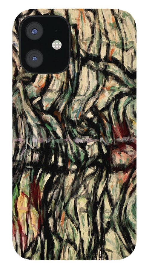 Colorful iPhone 12 Case featuring the painting Chicago by Trask Ferrero