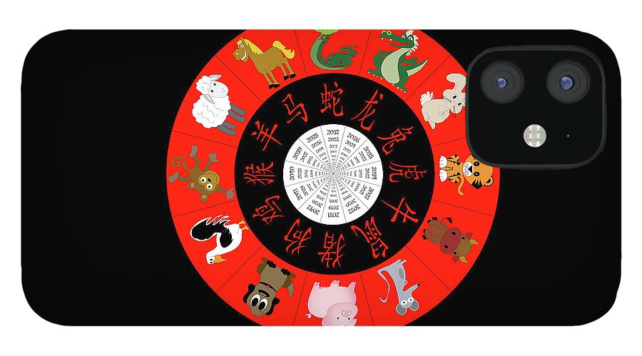  iPhone 12 Case featuring the photograph Chinese Zodiac by Karen Foley