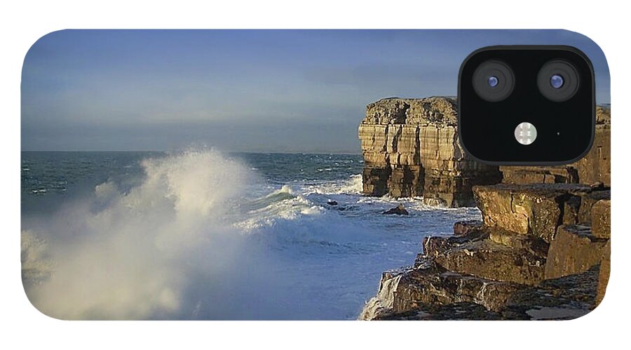 Cliffs iPhone 12 Case featuring the photograph Cliffs at Potland, Dorset by Alan Ackroyd