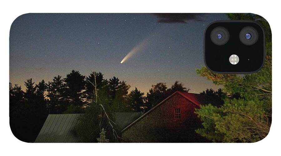 Comet iPhone 12 Case featuring the photograph Comet NEOWISE over Barn by John Meader