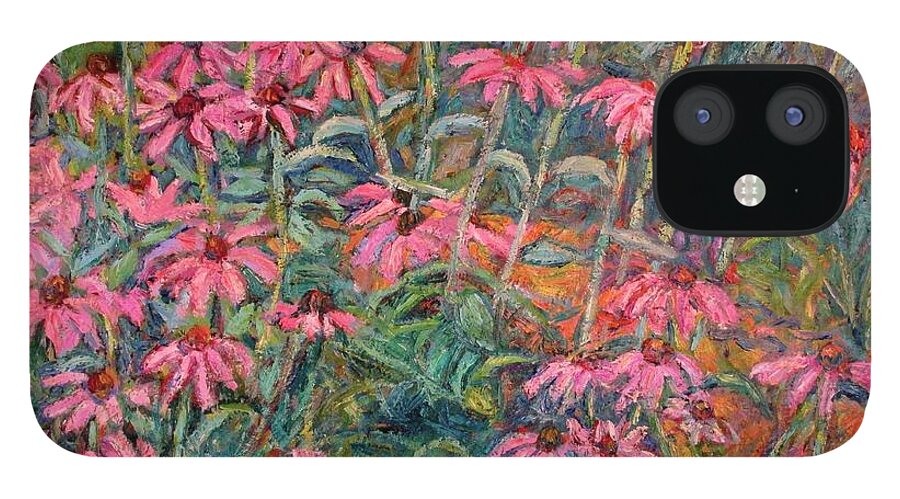 Kendall Kessler iPhone 12 Case featuring the painting Coneflowers by Kendall Kessler