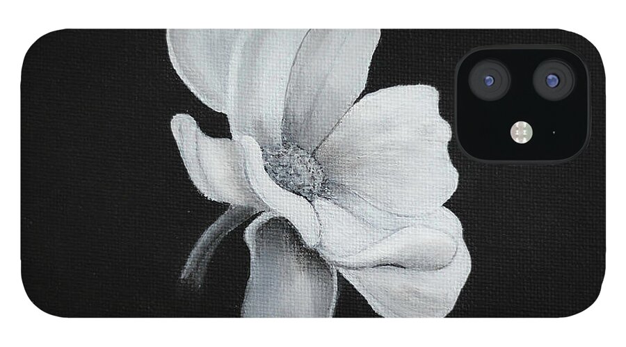 Flower iPhone 12 Case featuring the painting Cosmos by Shirley Dutchkowski