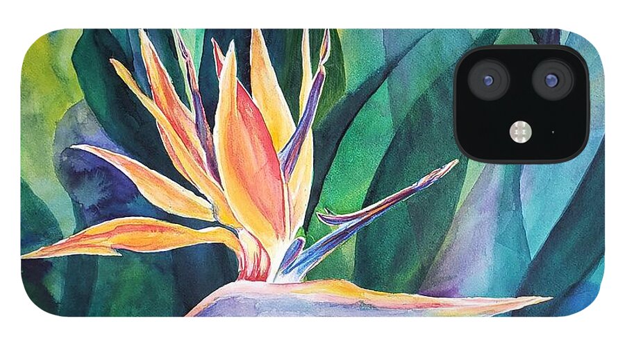 Tropical iPhone 12 Case featuring the painting Crowning Glory by Lisa Debaets