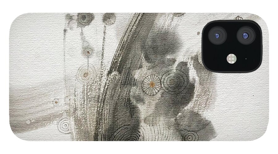 Japanese iPhone 12 Case featuring the painting Cure 5 by Fumiyo Yoshikawa