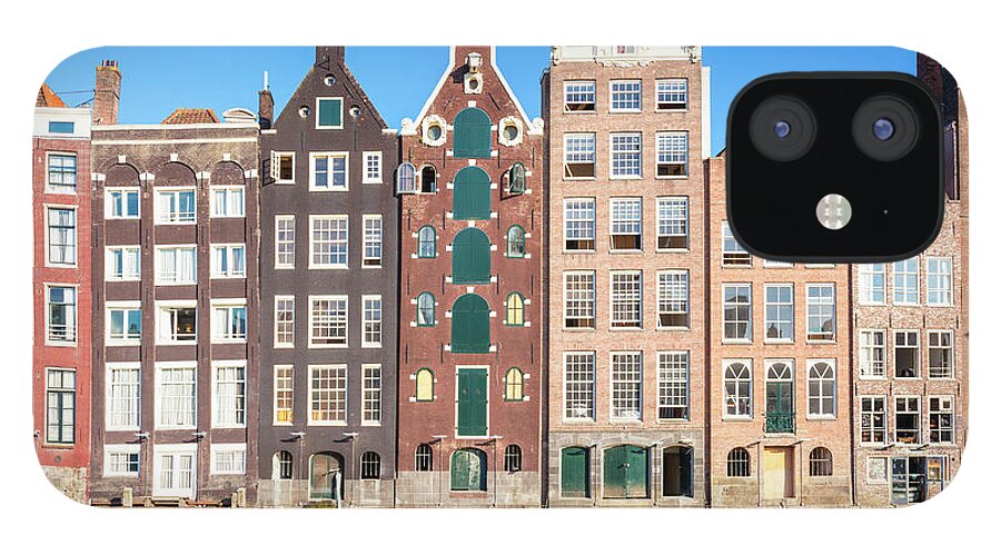 Amsterdam iPhone 12 Case featuring the photograph Damrak houses, Amsterdam by Neale And Judith Clark