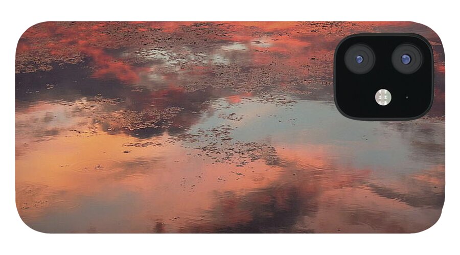 Sunset iPhone 12 Case featuring the photograph Deep Reflection by Leslie Porter